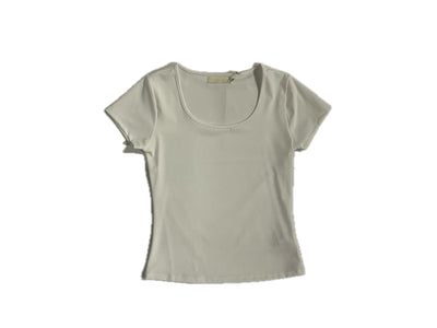 TOP CON MANGAS CUELLO CURVADO P/DAMA (S-XL)