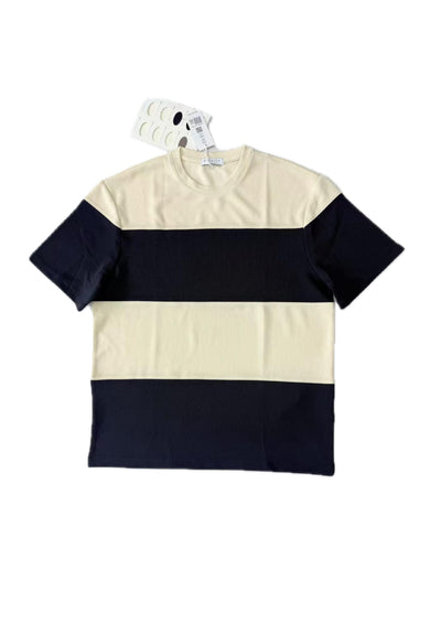 CAMISETA DE RAYA MANGA CORTA ESTILO OVERSIZED P/HOMBRE (S-XL)